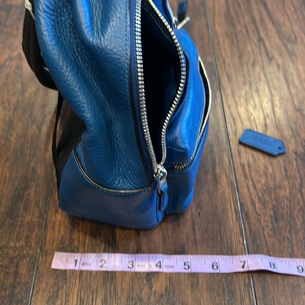 COACH Mini Charlie Backpack in Pebble Leather blue color used in GUC - Picture 11 of 11